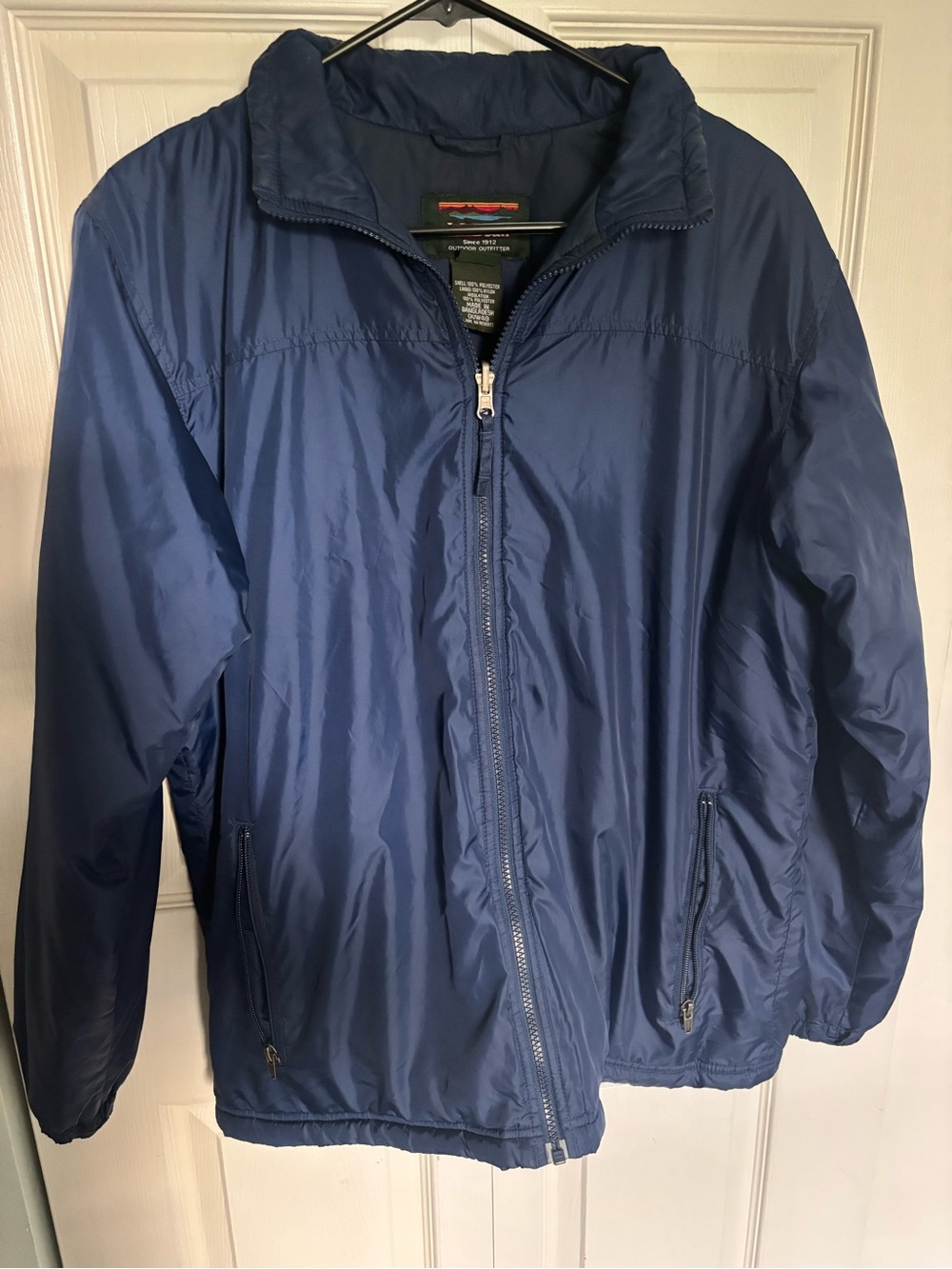 L.L. Bean Men's Navy Zip Windbreaker